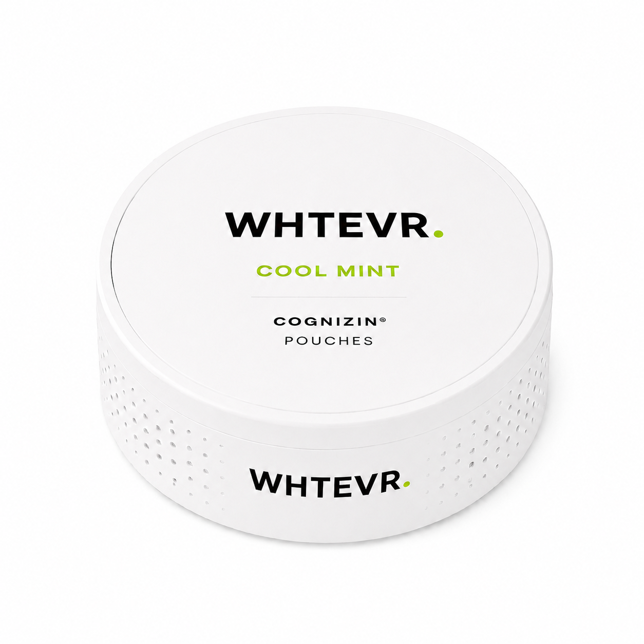 WHTEVR. Cool Mint tin, clean white product shot